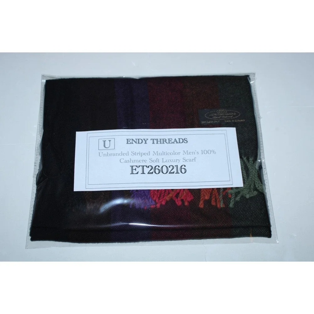Unbranded Colorful Men's 100% Cashmere Soft Luxury Scarf Made in Germany